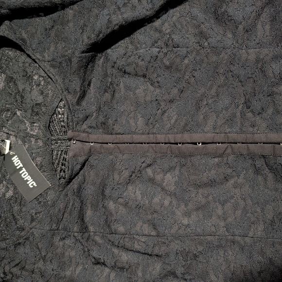 Hot Topic Black Sheer Lace Top - Picture 3 of 9